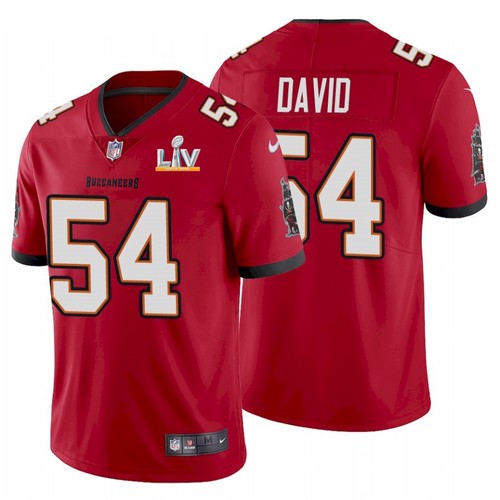 Men's Tampa Bay Buccaneers #54 Lavonte David Red NFL 2021 Super Bowl LV Limited Stitched Jersey Men's Tampa Bay Buccaneers #54 Lavonte David Red NFL 2021 Super Bowl LV Limited Stitched Jersey